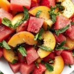 Easy Summer Peach Watermelon Salad