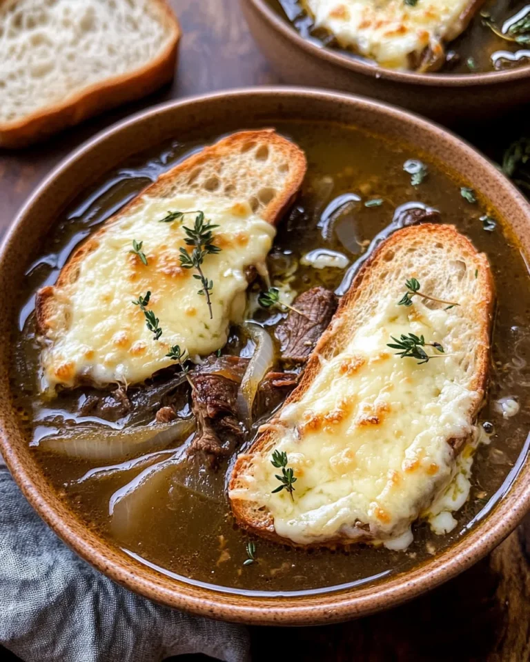 French Onion Short Rib Soup with Gruyère Toast