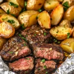 Garlic Butter Steak and Potato Foil Packets