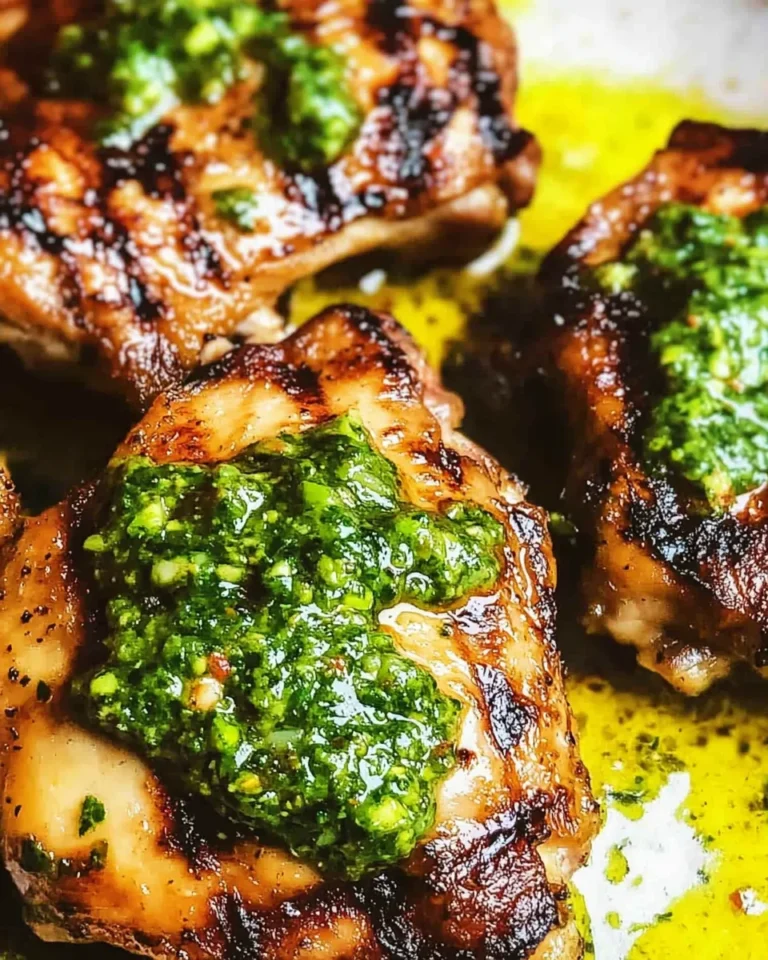 Grilled Chicken Thighs with Chimichurri