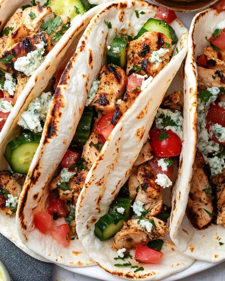 Grilled Mediterranean Chicken Tacos