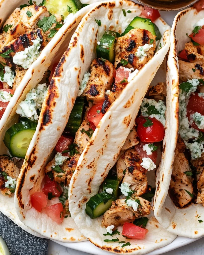 Grilled Mediterranean Chicken Tacos