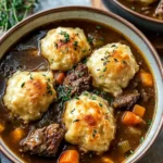 Homemade Irish Stew with Cheddar Dumplings