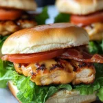 Honey Mustard BLT Chicken Sliders