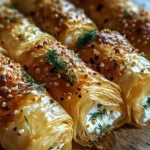Indulgent Oven Fried Feta Rolls with Chili Honey Magic