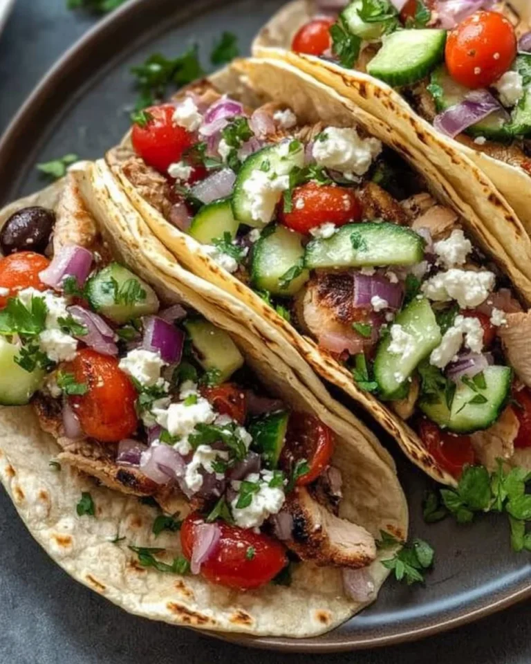 Mediterranean Chicken Tacos