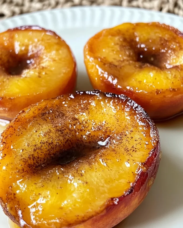 Pan fried peaches