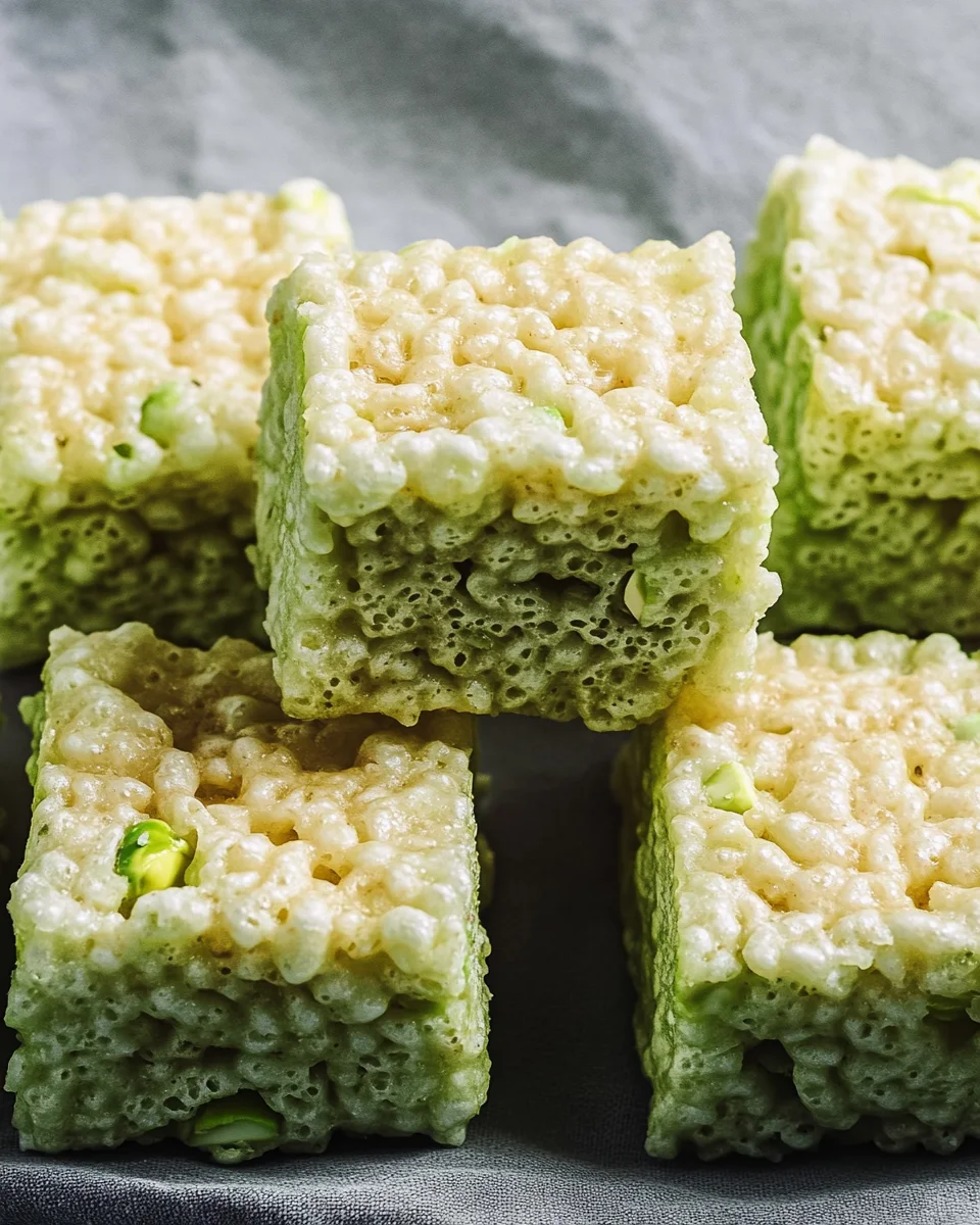 Pistachio Rice Pistachio Rice Krispie Treats Recipe - Irresistible Joyful Delight