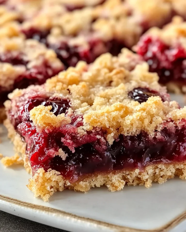 Quick Cherry Crumble Bars