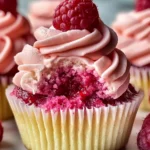 Raspberry Cupcakes with Raspberry Filling and Russian Buttercream