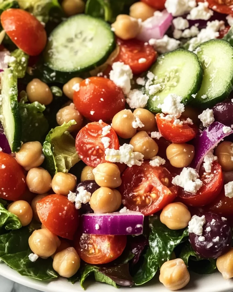 Refreshing Chickpea Greek Salad