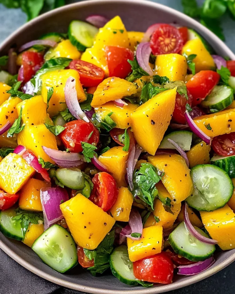 Refreshing Mango Salad Recipe with Lime Dressing
