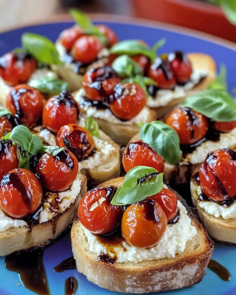 Ricotta Bruschetta with Roasted Tomatoes