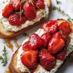 Roasted Strawberry Whipped Ricotta Toast