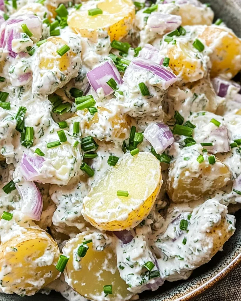 Sour Cream and Onion Potato Salad {No Mayo}