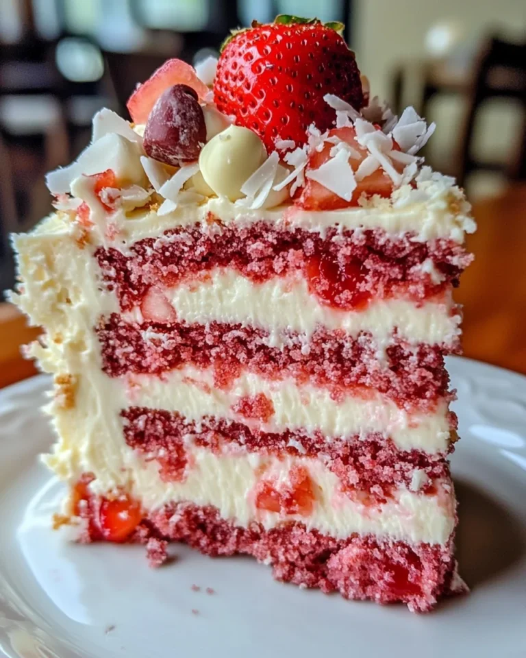 Strawberry Earthquake Cake