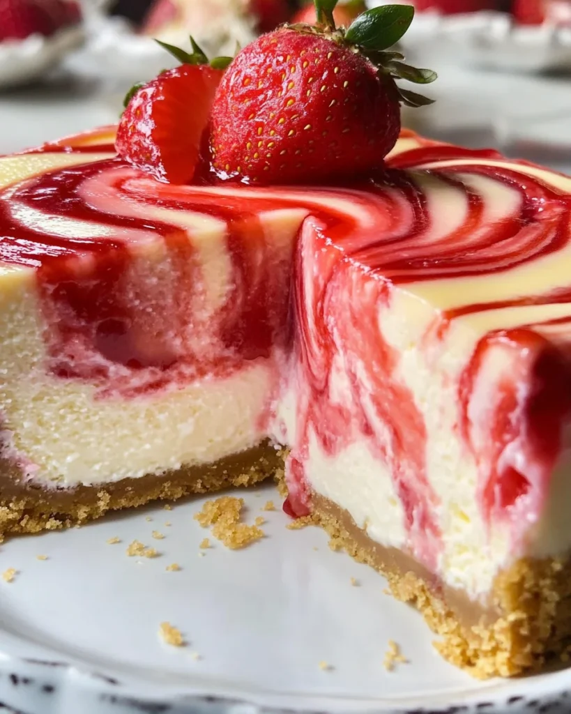 Strawberry Swirl Cheesecake Recipe