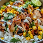 Street Corn Chicken Rice Bowl