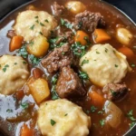 Tasty Beef Stew and Dumplings