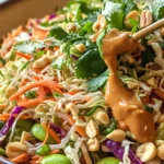 Thai Crunch Salad CPK Copycat (with peanut ginger sauce)