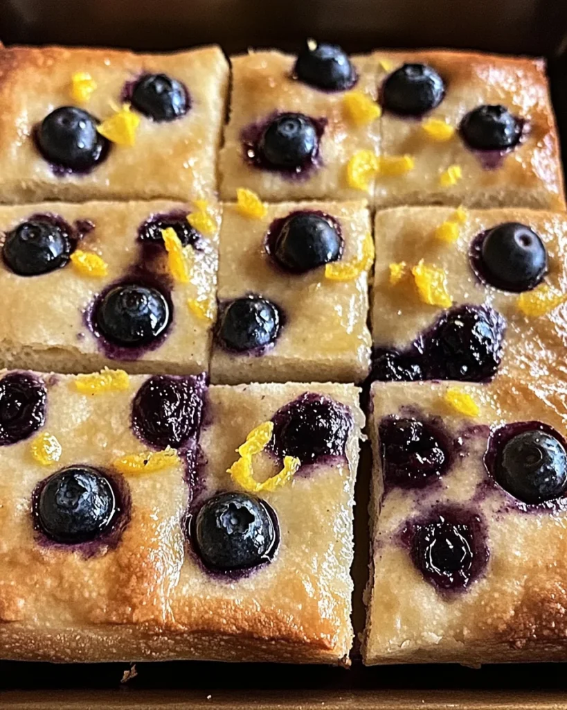 blueberry lemon sourdough focaccia