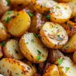 crispy garlic roasted potato salad
