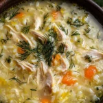 Avgolemono Greek Lemon Chicken Soup