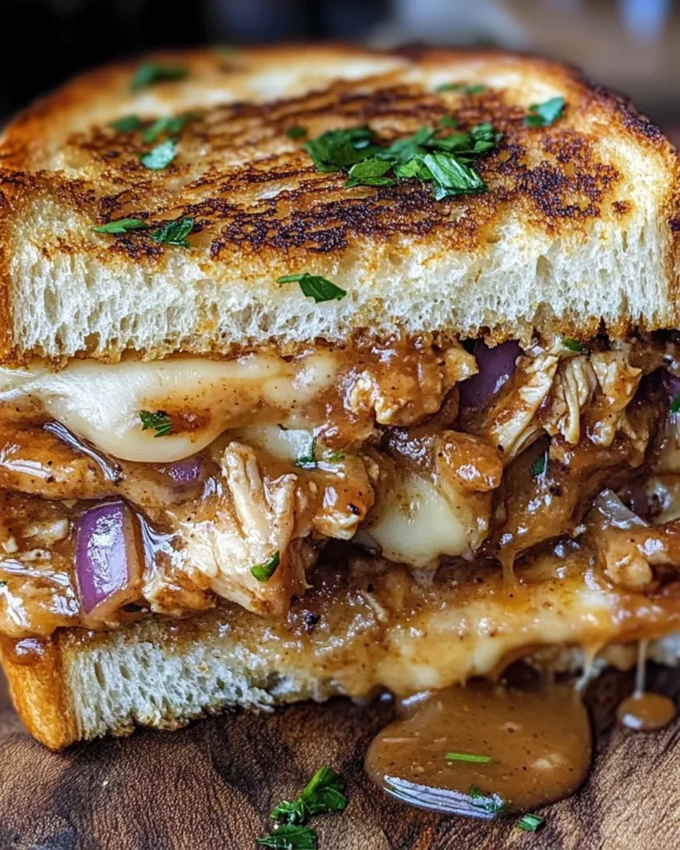BBQ Chicken Grilled Cheese Sandwich