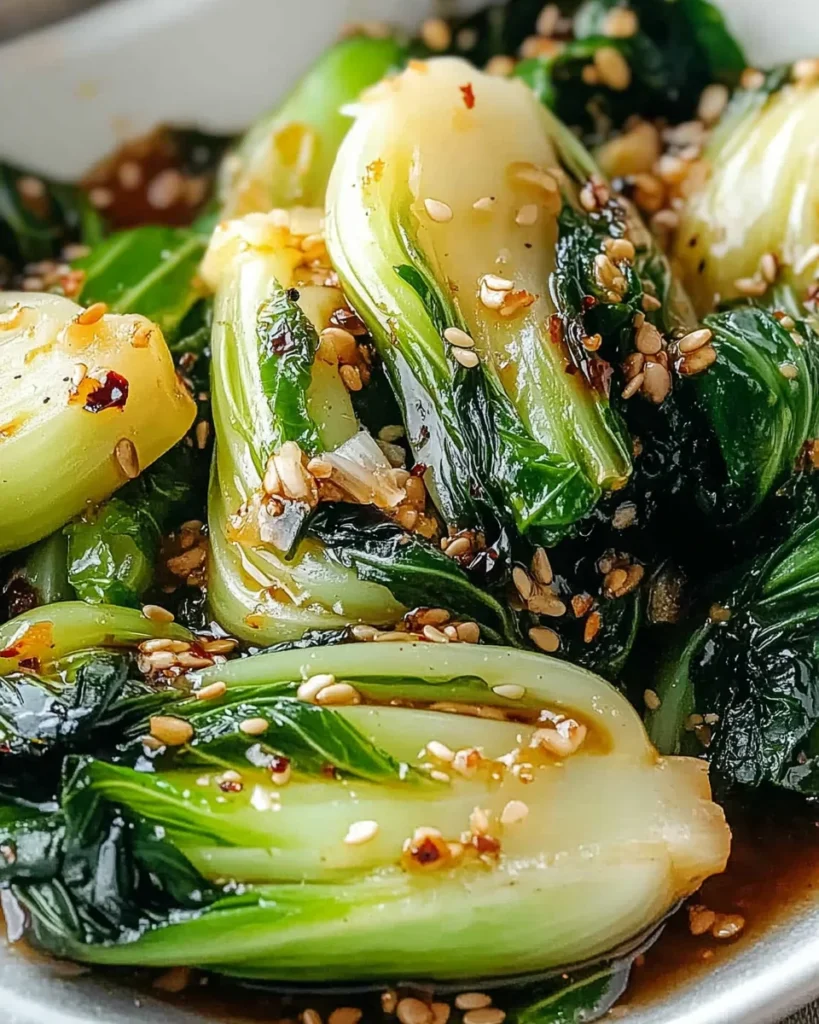 Baby Bok Choy with Soy Sauce and Garlic