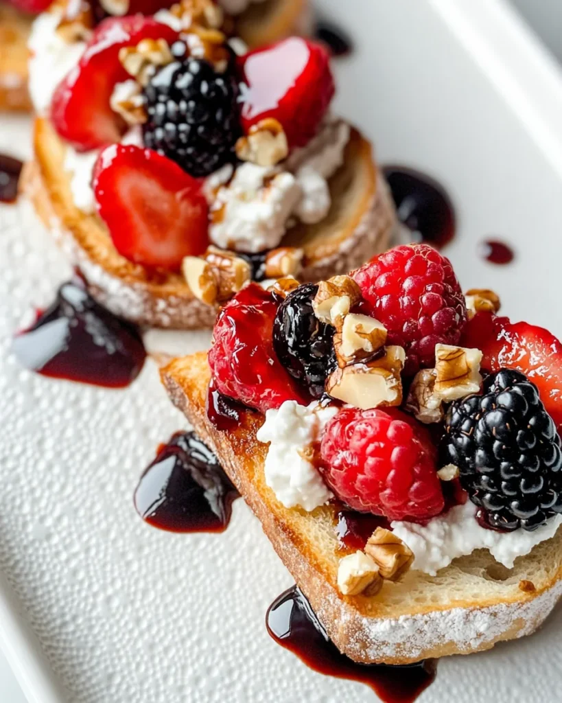 Berries & Goat Cheese Crostini