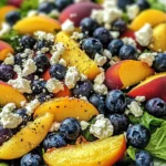 Blueberry Peach Feta Salad