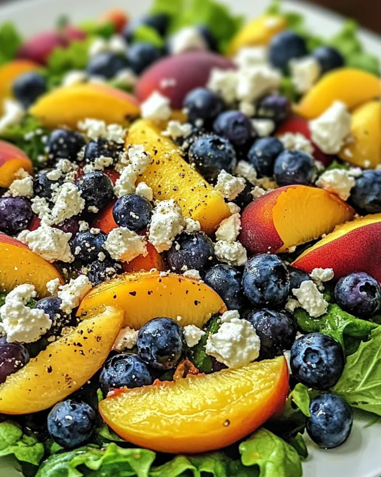 Blueberry Peach Feta Salad