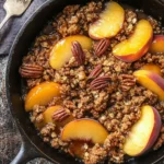 Bourbon Pecan Peach Crisp