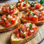 Bruschetta mit Tomaten und Knoblauchöl