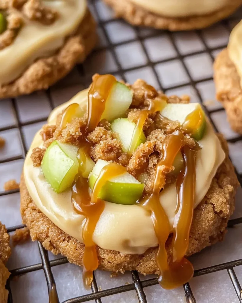 Caramel apple cookies- Crumbl copycat