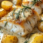 Cod & Potatoes in Rosemary Cream Sauce