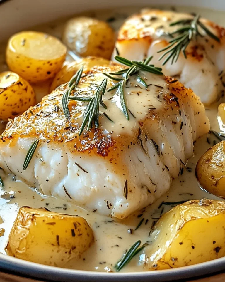 Cod & Potatoes in Rosemary Cream Sauce
