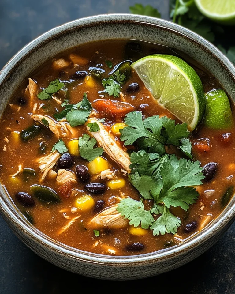 Easy Chicken, Poblano & Black Bean Summer Soup