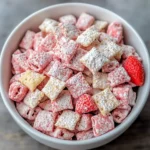 Easy Strawberry Shortcake Puppy Chow