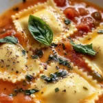 Easy Tuscan Ravioli Soup - theamazingfood