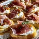 Fig Jam and Prosciutto Crostini