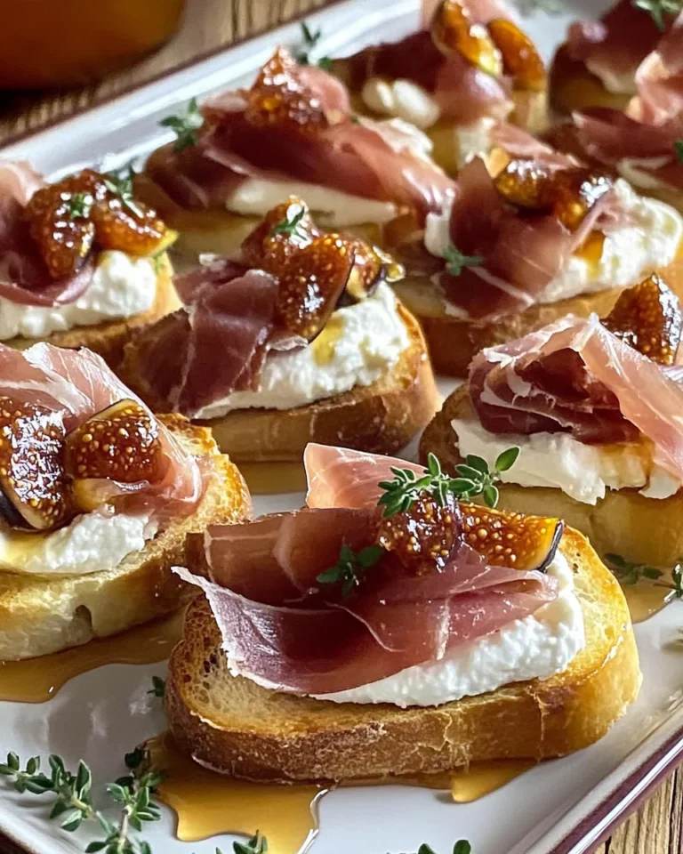 Fig Jam and Prosciutto Crostini