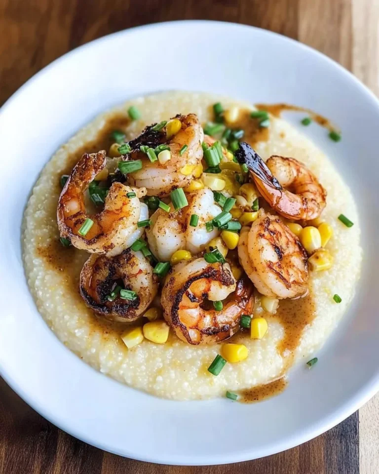 Gouda Grits with Smoky Brown Butter Shrimp