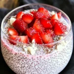 Homemade Strawberry Cheesecake Chia Seed Pudding