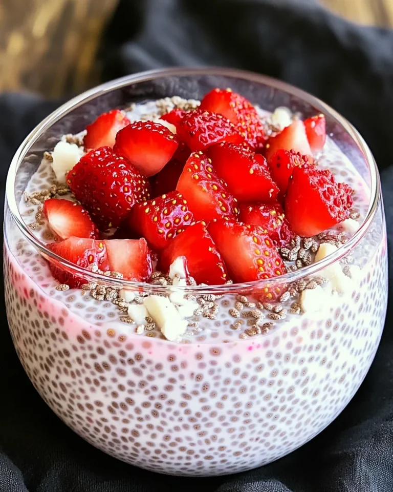 Homemade Strawberry Cheesecake Chia Seed Pudding