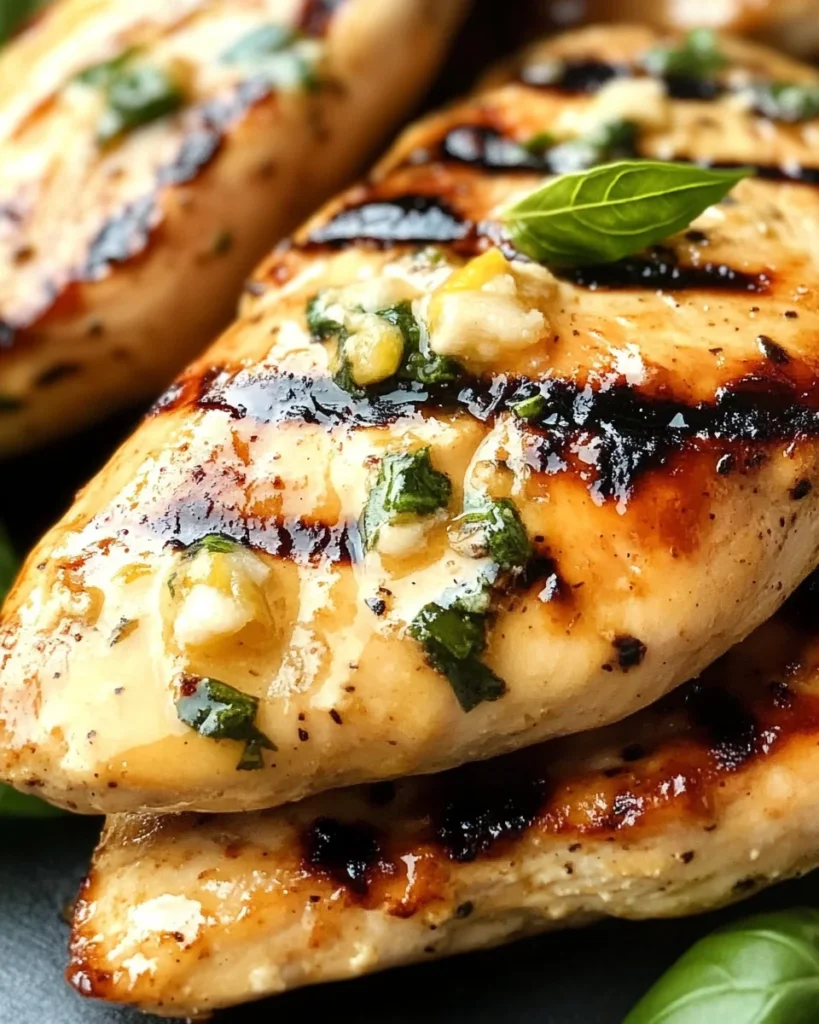 Honey Citrus Grilled Chicken with Basil Butter