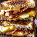Hot Honey Apple Cheddar Beef Turkey Bacon Grilled Cheese