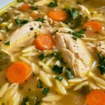 Lemon Chicken Orzo Soup