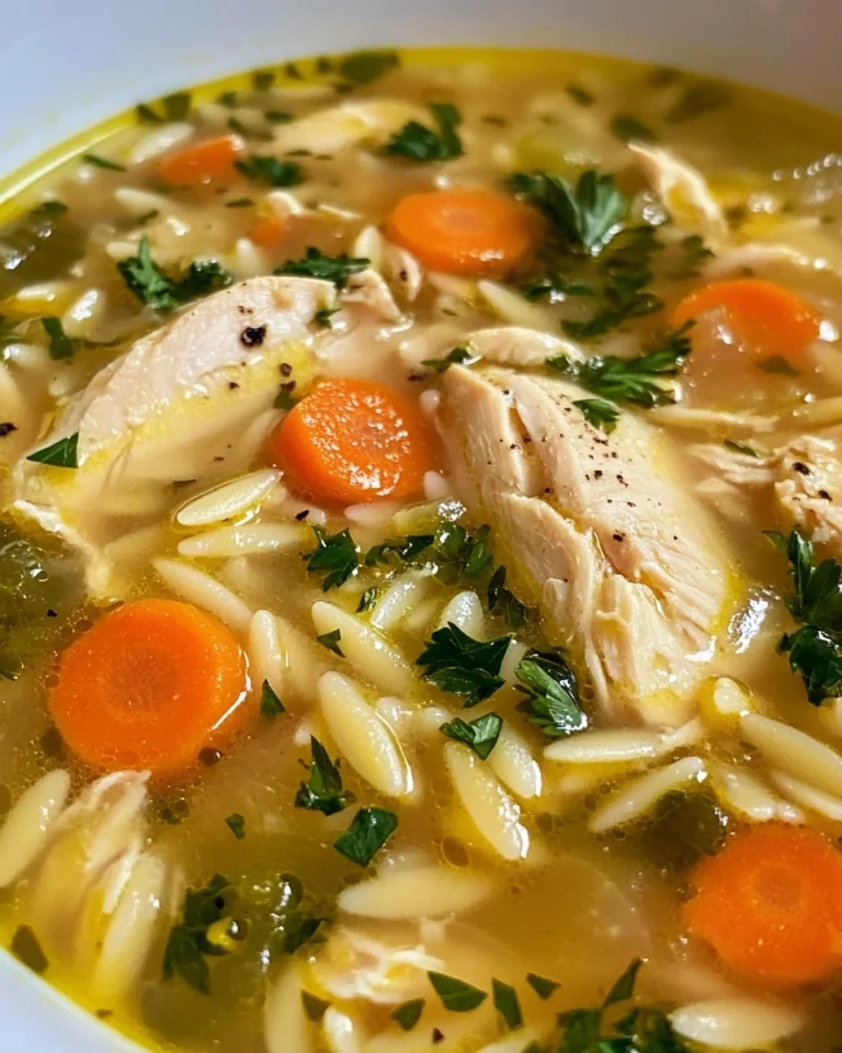 Lemon Chicken Orzo Soup