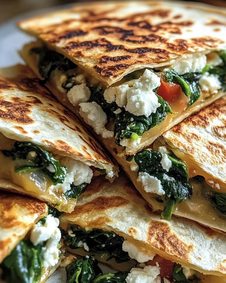Mediterranean Quesadillas with Spinach, Feta, Mozzarella, and Red Onion
